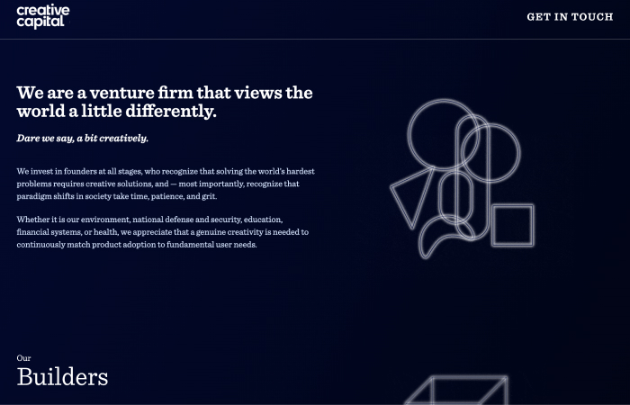 Business website for venture capital